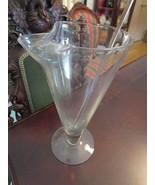 LARGE CRYSTAL COCKTAIL VASE WITH MIXER BAR ACCESSORY - £34.95 GBP