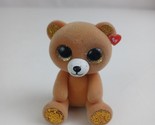 TY Mini Beanie Boos Series 3 Cracker The Bear Fuzzy Flocked 2&quot; Mini Figure - $13.57