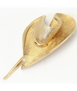 Stingray Brooch Jewelry Signed Coro Gold Tone Textured  1.5&quot; x 2.75&quot; Vin... - €38,96 EUR