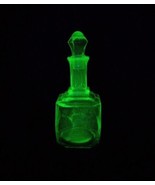 Vintage Anchor Hocking green depression uranium vaseline glass decanter ... - $170.99