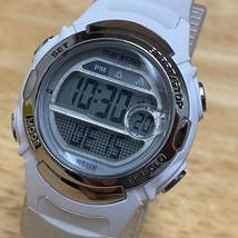 Timex Marathon Lady 50m Silver White Digital Quartz Alarm Chrono Watch~New Batte - £7.55 GBP