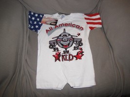 VTG AMERICAN AIRLINES ALL AMERICAN KID BABY TODDLER ROMPER OUTFIT 18-24 ... - $34.64