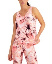 allbrand365 designer Womens Tie-Dye V-Neck Tank Top,Dye Peachberry,Medium - £25.83 GBP