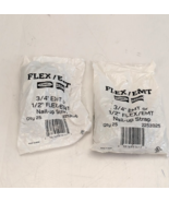 Lot of 2 Hubbell Raco 3/4&quot; EMT 1/2&quot; FLEX/EMT Steel Nail-Up Strap 2253B25... - $16.16 CAD