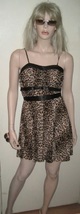 Vintage WET SEAL Ladies Lingerie Leopard Slip Gown Sz Small Made in the USA - £27.51 GBP