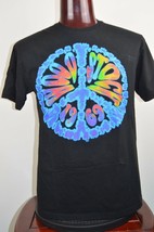 Woodstock 1969 Mens Large L Hippies Peace Love Fest Festival Black T Shirt - £14.09 GBP