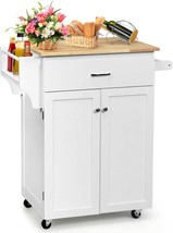 Kitchen Cart With Solid Top, Kitchen Trolley Cart With Drawer,, Dining Room - £204.68 GBP