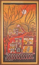 &quot;The Temple- Jerusalén&quot; Por Ruth Freiman Batik Arte Enmarcado 99.1cmx61cm - £249.27 GBP