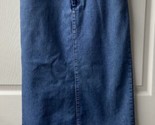 Lee Womens Size 10 pencil Modesty Denim Jean Maxi Skirt Medium Wash Slim... - $14.73