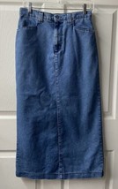 Lee Womens Size 10 pencil Modesty Denim Jean Maxi Skirt Medium Wash Slim... - £11.58 GBP