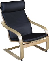 Niche Mia Bentwood Reclining Chair- Natural/Black Leather - £136.81 GBP