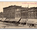 East Side Square Street View Faribury Nebraska NE 1912 DB Postcard V16 - $10.84
