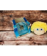 The Original Doll Baby 5&quot; Short Yellow Yarn Hair Vintage Head Doll Crafting - $184.28 MXN