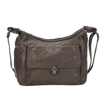 Annmouler New Fashion Women Bag Pu Leather Shoulder Bag Washed Soft Crossbody Ba - £26.45 GBP