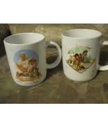 (2) VINTAGE NORMAN ROCKWELL COFFEE MUG&#39;S FISHING THEME MUSEUM COLLECTION... - £10.99 GBP