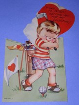 Mechanical Valentine Moveable Vintage 1950 Golf Scrapbooking Made In U.S.A. - £15.95 GBP