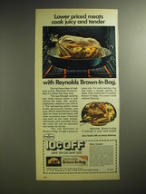 1974 Reynolds Brown-in-Bag Ad - Lower priced meats cook juicy and tender - £14.57 GBP