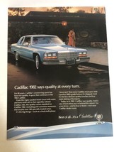 1982 Cadillac Vintage Print Ad Advertisement pa30 - $8.90