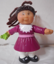 Cabbage Patch Kids 1992 McDonald&#39;s Happy Meal Toy Brown Yarn Hair Gift 3 1/4&quot; - £5.07 GBP