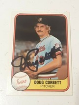 Doug Corbett Minnesota Twins 1981 Fleer Autograph Card #555 READ DESCRIPTION - £3.90 GBP