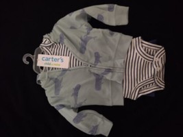 New Carter&#39;s Blue Whale Newborn Bodysuit One-piece Hoodie Pants Set - £10.95 GBP