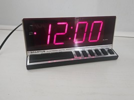 Vintage Spartus Electronic Digital Alarm Clock 526N Model 1150 ~ TESTED - $18.69