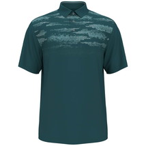 PGA Tour Men&#39;s Men&#39;s Athletic-Fit Terrain Texture Print Golf Polo Green ... - €17,49 EUR