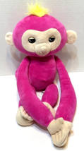 Wow Wee Group Fingerlings Large Pink Plush Stuffed Monkey Hook Loop Arms 17&quot; - £17.19 GBP