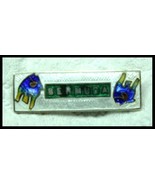 1920 Art Nouveau Enamel Souvenir Pin &quot;Bermuda&quot; Sterling Silver with Blue... - $15.00