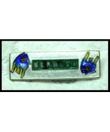 1920 Art Nouveau Enamel Souvenir Pin &quot;Bermuda&quot; Sterling Silver with Blue... - £11.99 GBP