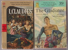 I, Claudius (Robert Graves) &amp; The Gladiator (Thames Williamson) 1953 1st pbs - £17.54 GBP