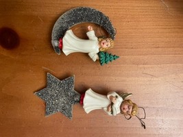 Vintage 1920&#39;s Germany Angel w/Star christmas ornament set - £19.81 GBP