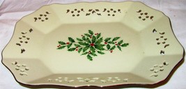LENOX DIMENSION COLLECTION PIERCED CHRISTMAS PORCELAIN CANDY COOKIE DISH - £25.11 GBP