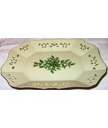 LENOX DIMENSION COLLECTION PIERCED CHRISTMAS PORCELAIN CANDY COOKIE DISH - £25.10 GBP
