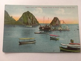 Vintage Postcard Unposted Sugar Loaf Glass Bottom Boats Santa Catalina Island CA - £1.90 GBP