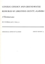General Geology and Ground-Water Resources of Limestone County, Alabama - £9.58 GBP