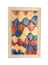 Puzzle Wood Handcrafted Various Designs Rectangle  11 In by 7 In Don Campbell - £14.51 GBP