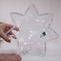 Mikasa Crystal Christmas Sweet Dish Angel Music Germany Star Serving Platter New - $12.59