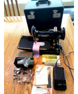 Serviced 1956 Singer 222K Featherweight Sewing Machine, Case, Extras, Be... - $40,136.65 MXN