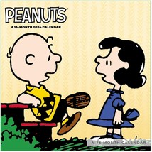 Peanuts 2024 Wall Calendar 7 X 14 Open Charlie Brown and The Gang - £9.66 GBP