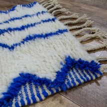 Blue Moroccan Runner Long Beni Ourain Runner Rug, Handmade Rug Runner 2x5 ft - £154.28 GBP