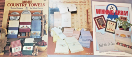 Cross Stitch Towels &amp; Misc Pattern Leaflet Lot of 3 - $9.85
