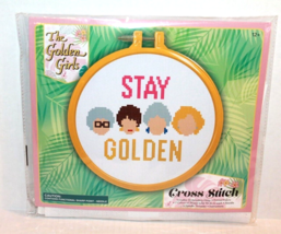 The Golden Girls &quot;Stay Golden&quot; Counted Cross Stitch Embroidery Kit NEW - £5.26 GBP