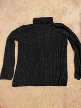 Jennifer Moore sweatshirt Women small black ribbed Sweater vintage 90s L... - £20.45 GBP