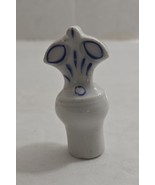 Vintage White Porcelain Blue Trim Bottle Replacement Stopper Top ONLY #106 - €16,20 EUR