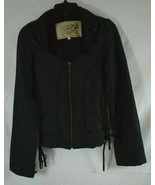 Women&#39;s XS Wool Waist Length Victorian Gothic Biker Jacket - £43.56 GBP