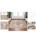 Vintage Style 2x3 Area Rug - Lightweight and Washable with Tribal Motifs