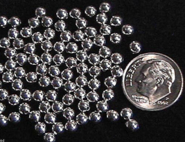 4mm Sterling Silver Round Beads 1.5mm diameter hole (10 BEADS) Made in U... - $73.81 MXN