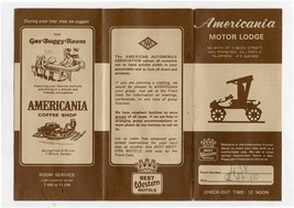 Americania Motor Lodge Brochure Downtown San Francisco California 1970&#39;s - £14.70 GBP