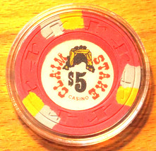 (1) $5. CLAIM STAKE CASINO CHIP - SPARKS, NEVADA - 1979 - £23.73 GBP